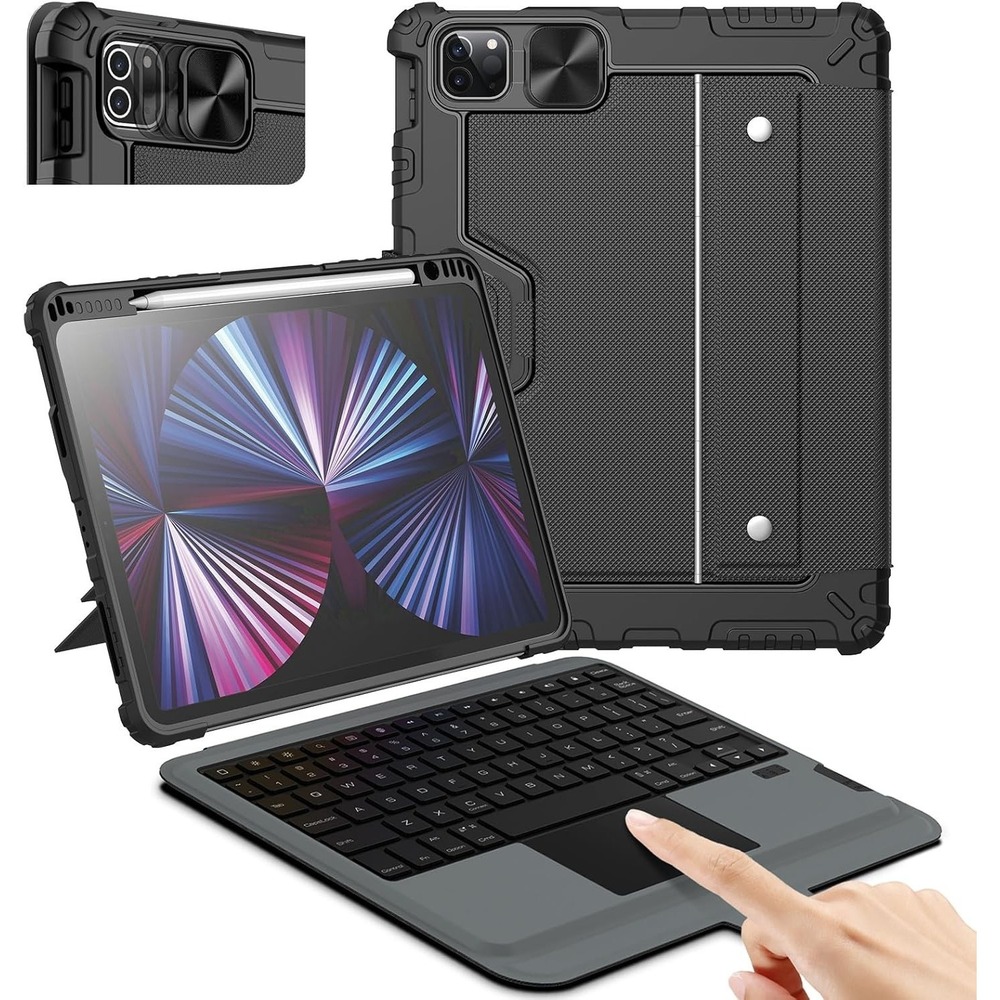 Keyboard Case for iPad Pro 11 iPad Air 4th 5th Gen Nillkin Trackpad Cover Black